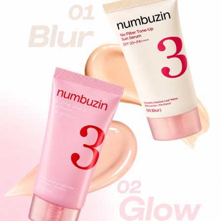 نمایش دو نسخه ضد آفتاب نامبوزین Blur و Glow کنار هم