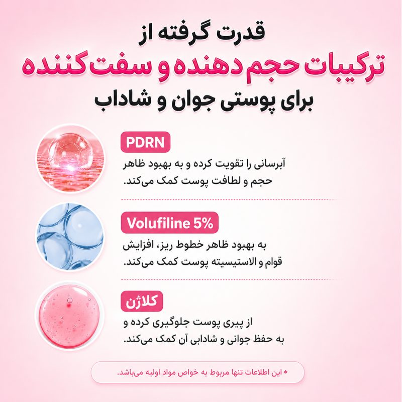 ترکیبات کرم ضد چروک گردن کلاژن PDRN گواشا مدی‌ کیوب