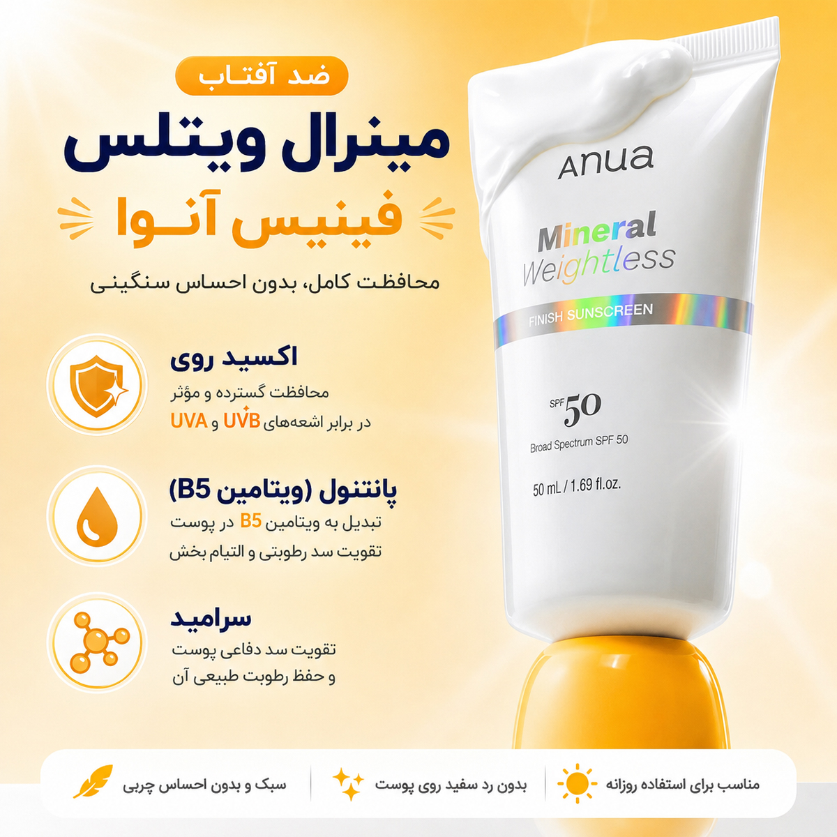 ضد آفتاب مینرال سبک فینیش آنوا 2 ترکیبات ضد آفتاب مینرال ویتلس فینیش آنوا